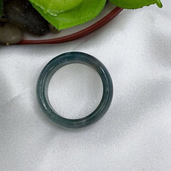 Moss Agate Eternity Band Size 7 - Picture 3 of 5